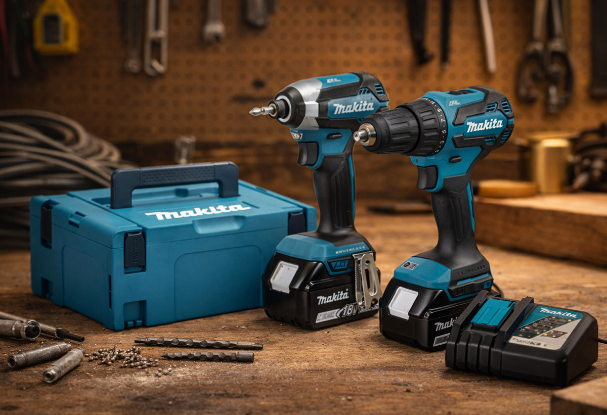 Απεικονίζεται το σετ πάνω σε ξύλινη επιφάνεια εργαστηρίου.